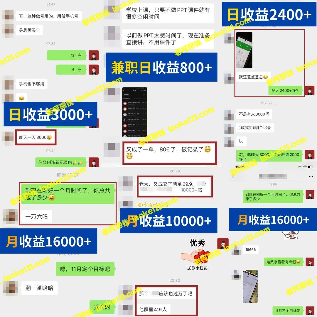 新玩法：教辅项目新手实战一个月变现16000+（第二期）-老柯聊钱