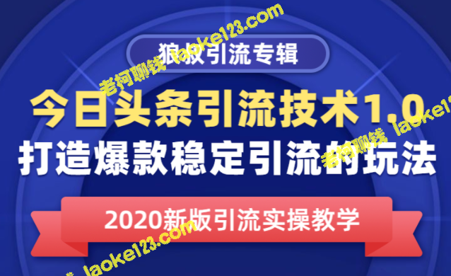 1.0引流技巧打造爆款，快速获得平台推荐量秘诀-老柯聊钱