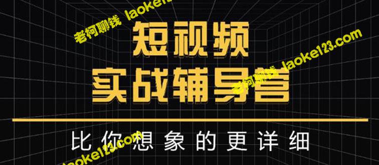 高收入短视频实战：大佬亲授详细技巧-老柯聊钱