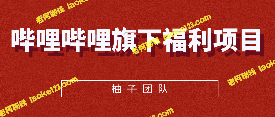 哔哩哔哩福利项目：零撸赚钱，轻松日赚100+【视频教程】-老柯聊钱