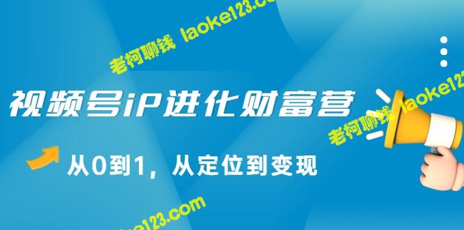 从0到1，iP进化财富营教您定位与变现赚钱！（原创教程价值1577元）-老柯聊钱