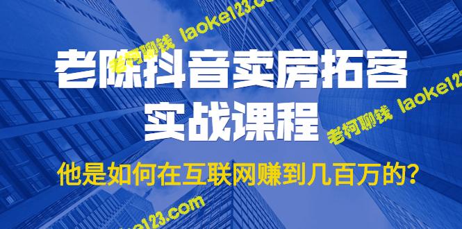 老陈拓客实战：如何在互联网赚数百万？1999元-老柯聊钱