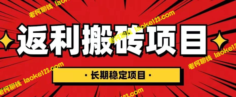 国外返利网项目：长期稳定月入3000美元（详细分析）-老柯聊钱