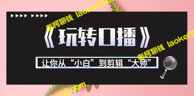 从小白到剪辑大师：700万月营业额大佬教你《玩转口播》-老柯聊钱