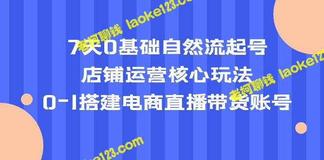 7天轻松打造电商直播账号，从0到1掌握店铺运营核心技巧-老柯聊钱