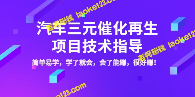 汽车三元催化再生项目指导：简单易学，赚钱利器！-老柯聊钱