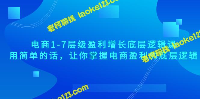 电商盈利底层逻辑课：简单解析1-7层级增长-老柯聊钱