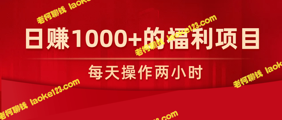 柚子团队内部课程：每天操作2小时，轻松赚取1000+福利-老柯聊钱