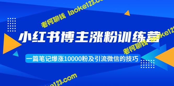 小红书涨粉训练营笔记:涨粉10000+并引流微信的技巧 小红书涨粉训练营笔记:涨粉10000+并引流微信的技巧