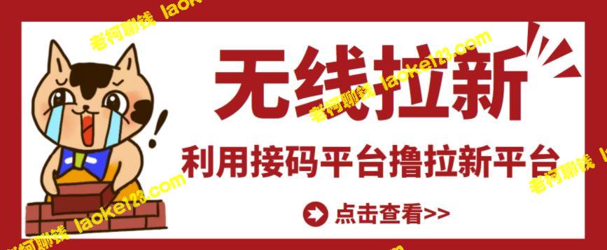 最新接码平台拉新项目，实现差价赚取平台利润，轻松日赚500+-老柯聊钱