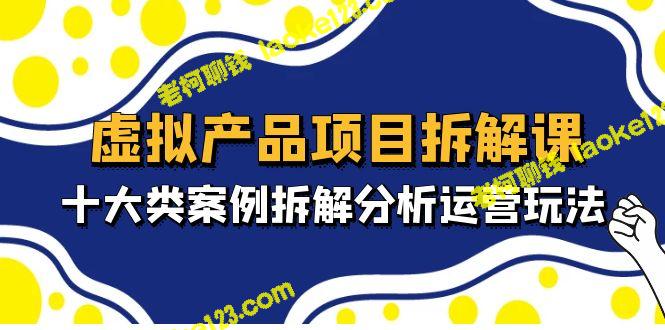 虚拟产品项目拆解：十大类案例分析与运营玩法（11节课）-老柯聊钱