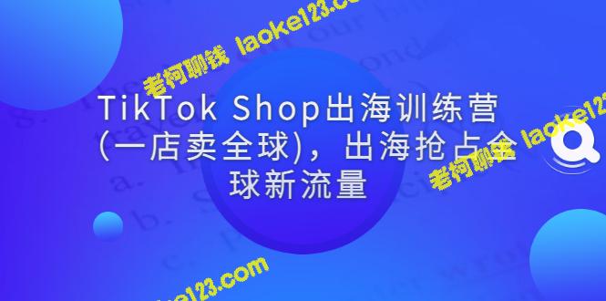 TikTok Shop全球出海训练营，赢取全球新流量-老柯聊钱