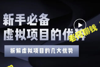 创新优势：虚拟项目的5大优点，教你打造高收益虚拟店铺！(无品牌标识)-老柯聊钱