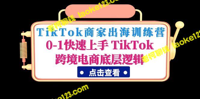 TikTok跨境电商训练营：快速掌握0-1基础逻辑-老柯聊钱