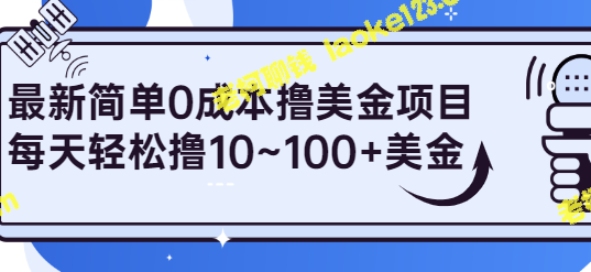 0成本撸美金项目：每天轻松撸10~100+美金【视频教程】-老柯聊钱