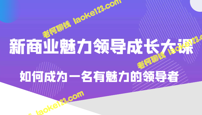 成为有魅力的领导者：新商业领袖成长课，价值618元-老柯聊钱