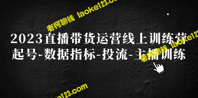 2023线上直播带货训练营：数据、投放、主播训练全覆盖-老柯聊钱