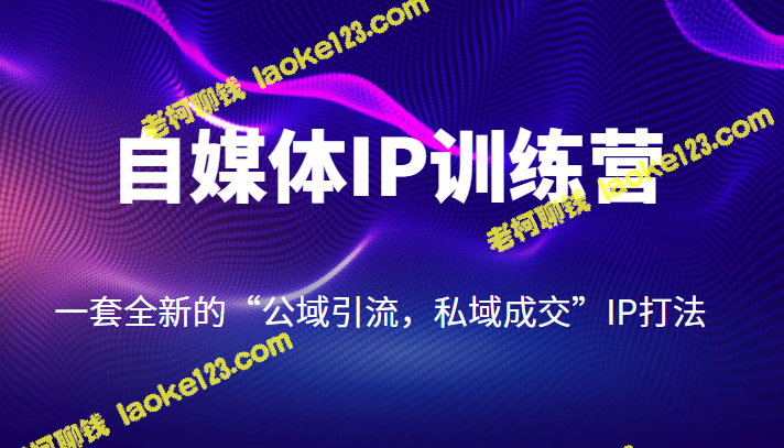 【14期】自媒体IP训练营 全新公域引流，私域成交IP打法-老柯聊钱