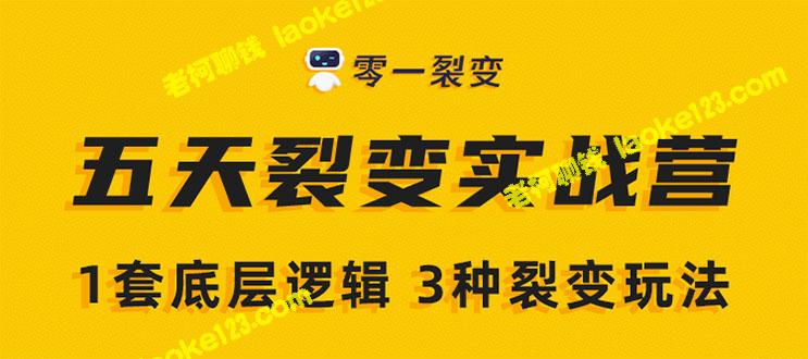 零一裂变实战训练营：底层逻辑+三种玩法，教你2020下半年微信裂变-老柯聊钱