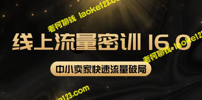 2022线上流量密训16.0：暴力引流10W+、中小卖家流量破局技巧等-老柯聊钱