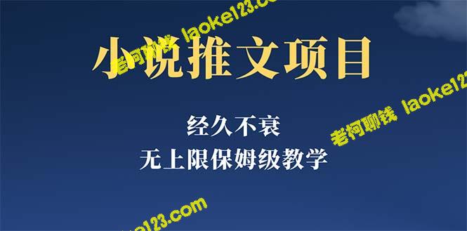 保姆级教程：写经久不衰的小说，月5-8k单号推文项目，适合小白操作-老柯聊钱