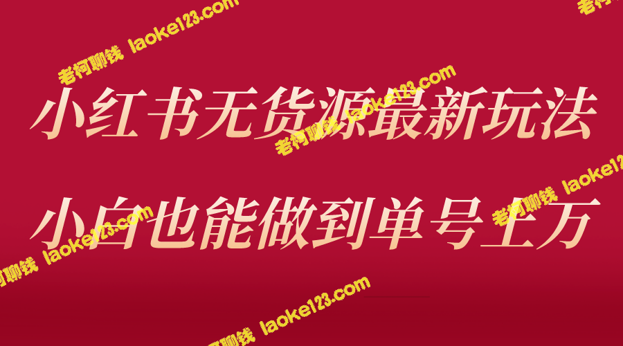 小红书螺旋上号，教你电商赚钱（仅需3980元）-老柯聊钱