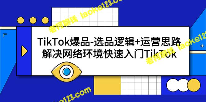 如下： TikTok选品逻辑+运营思路：快速入门攻略-老柯聊钱