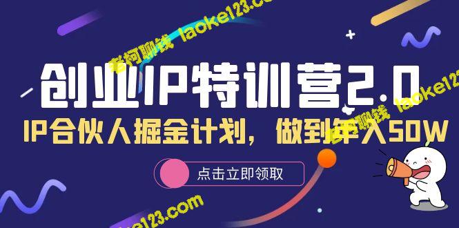 IP特训营2.0，IP合伙人计划，年收入50W – 老柯聊钱-老柯聊钱