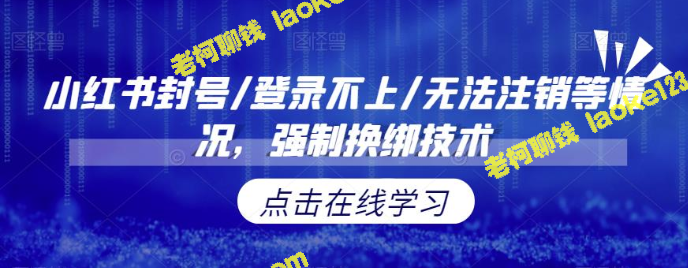 小红书账号问题解决方案：强制换绑【修正】-老柯聊钱