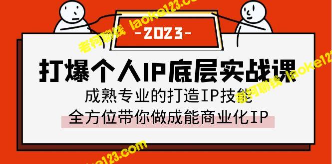 IP底层实战课：精进打造商业化个人IP – 老柯聊钱-老柯聊钱