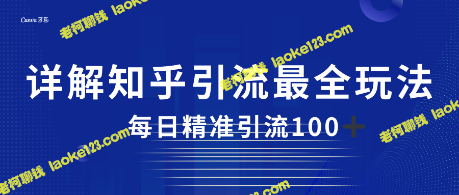 2023知乎引流攻略：每日精准引流100＋-老柯聊钱