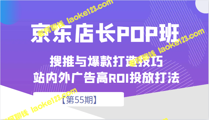 京东店长POP班：提升销量的秘诀-老柯聊钱