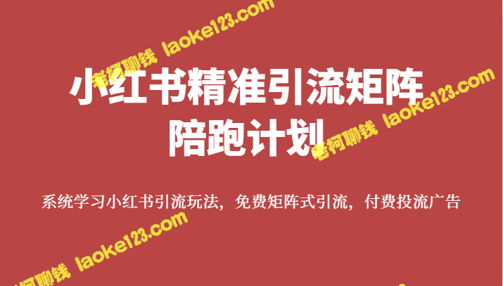 小红书引流玩法：免费陪跑计划与付费广告投放-老柯聊钱