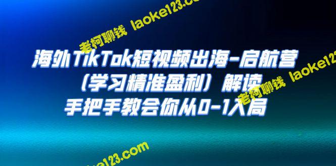 海外TikTok短视频出海攻略：启航营，学习盈利零基础入门-老柯聊钱