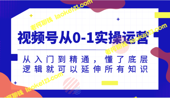 从零到一：视频号实操运营全攻略-老柯聊钱