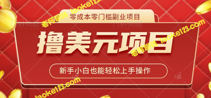 零门槛、零成本的赚钱项目：0撸美金打码赚钱，新手小白也能轻松上手【附视频教程】-老柯聊钱