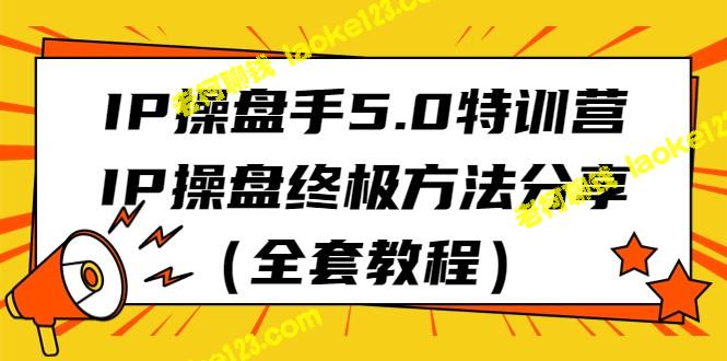 IP操盘手5.0特训营：终极方法揭秘-老柯聊钱