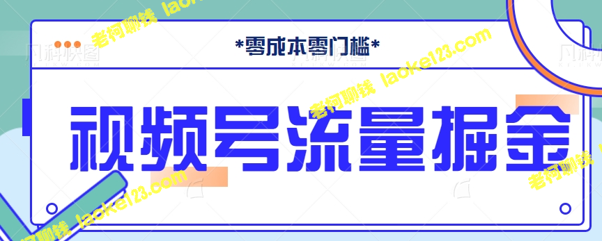 视频教程：新手小白也能轻松月赚2000+，独特赚钱项目新玩法-老柯聊钱